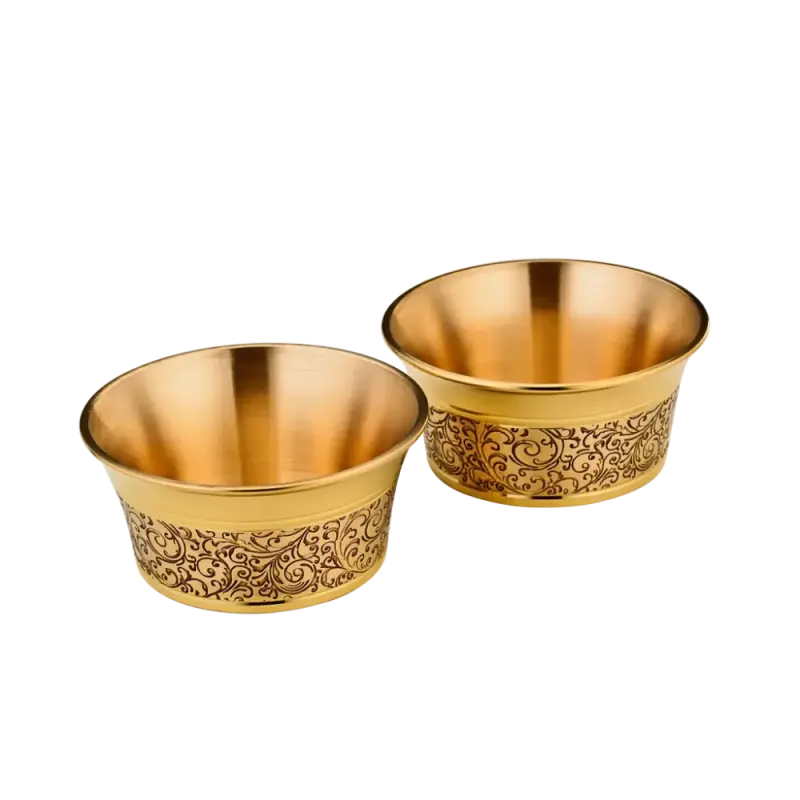 Lime lily Brass Heritage Dinner set 57 pieces, Pital, Peetal Dinner Set