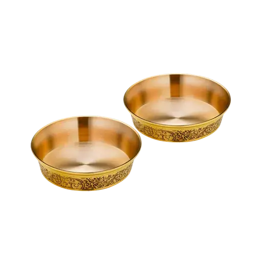 Lime lily Brass Heritage Dinner set 57 pieces, Pital, Peetal Dinner Set