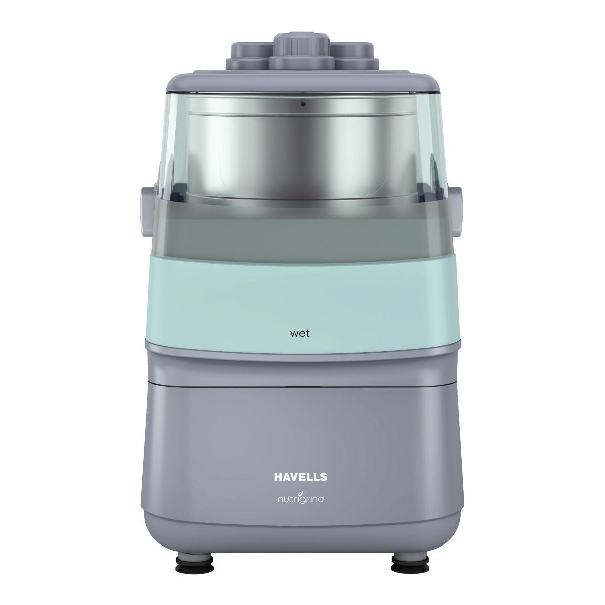 Havells Nutri Grind 3 in 1 Wet & Dry Grinder with 400W High Torque Induction Motor | 1400 RPM Slow Speed Grinding | Quality Coarse Stones | 2 Yr Manufacturer Warranty| Stainless Steel