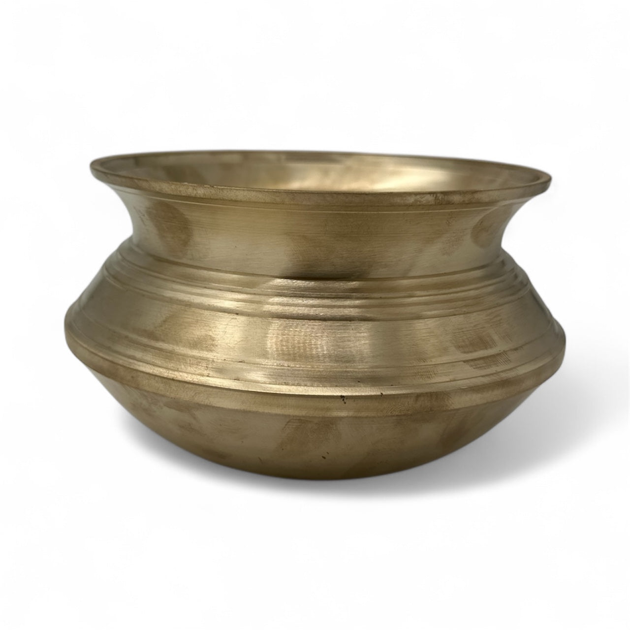 Lime Handcrafted Bronze/kansa Pot - Traditional handi/ Oodu Kalam