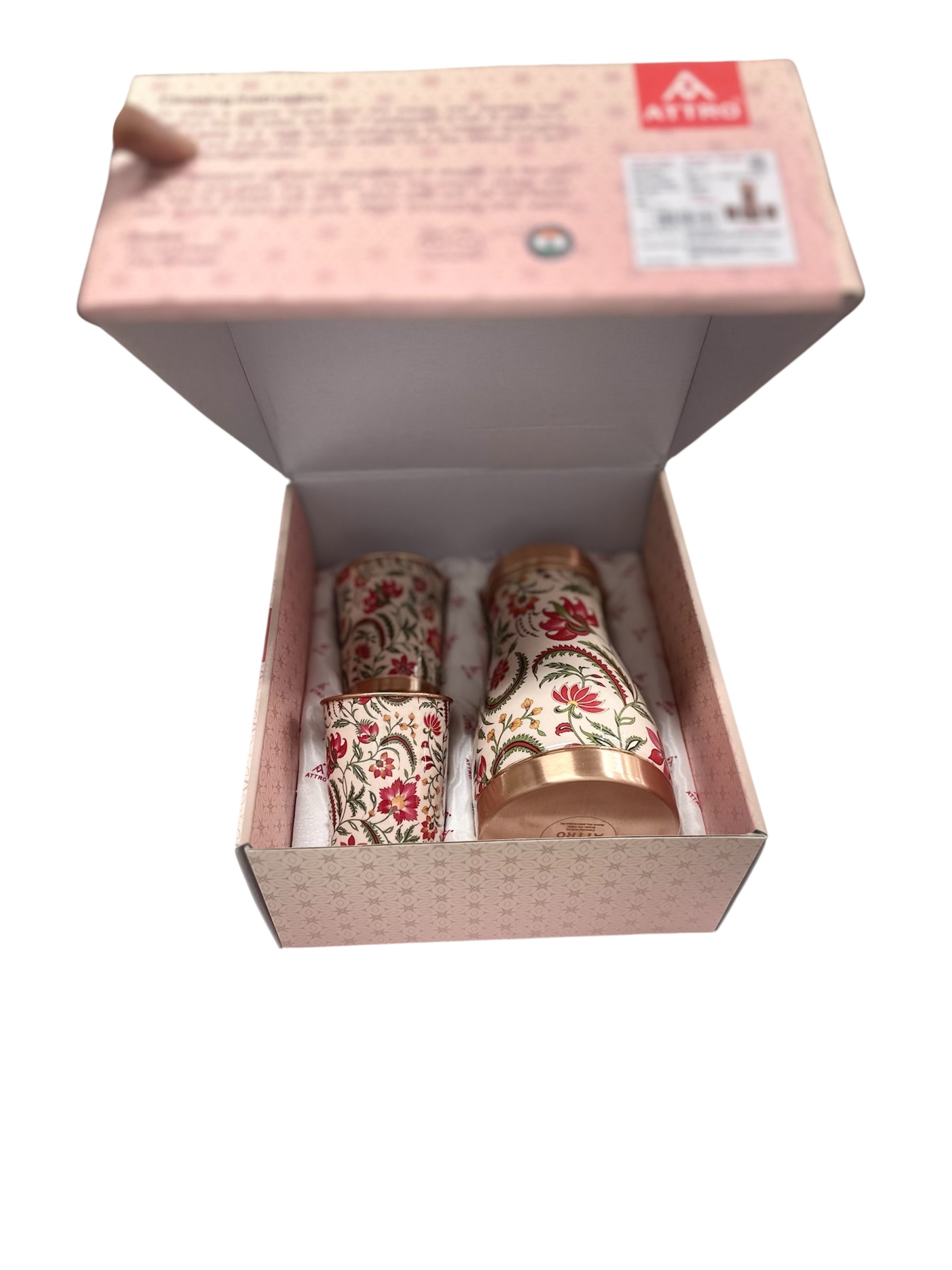COPPER TRIO POT + GLASS GIFT SET