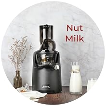 Kuvings EVO810 Black Professional Cold Press Whole Slow Juicer, World's Only Juicer with Patented Rubber & Silicon-Free Technology, 240W Strong Motor, 12 Years Warranty
