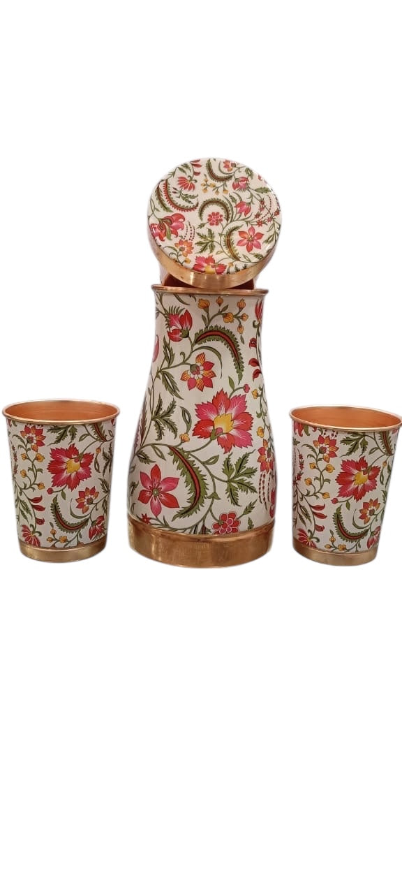 COPPER TRIO POT + GLASS GIFT SET
