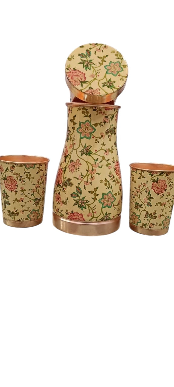 COPPER TRIO POT + GLASS GIFT SET