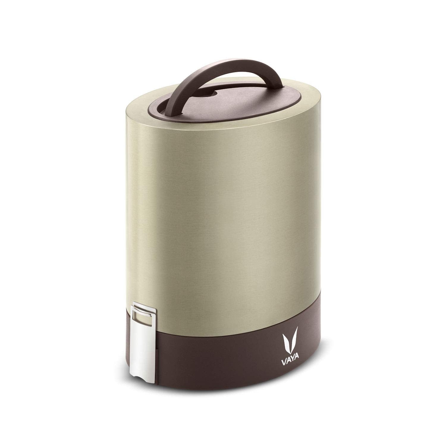 Vaya Tyffyn Jumbo Graphite Copper-Finished Stainless Steel Lunch Box Without Bagmat, 1300 ml, 4 Containers,gold