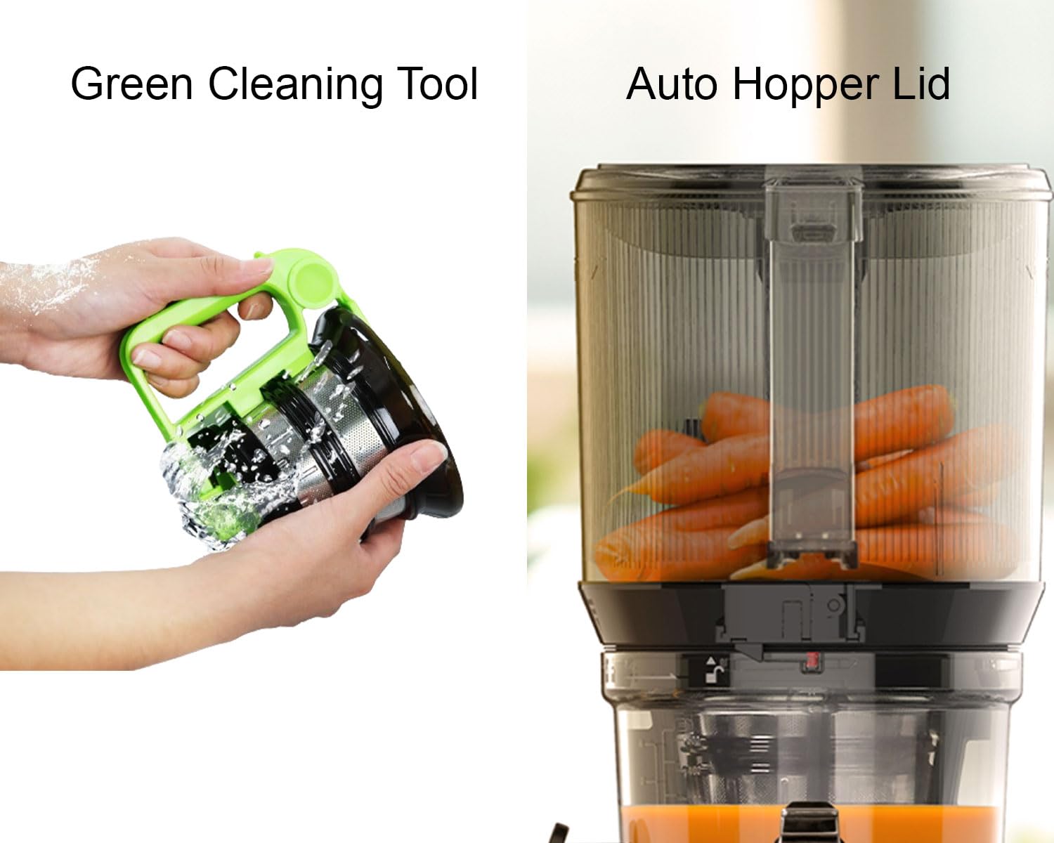 kuvings AUTO10 (Black Cold Press Juicer, New Launch, Ultimate Hands-Free Whole Slow Juicer, Just Load Ingredients  Extract Juice at Press of a Button, Auto Cutting, 12 Years Warranty