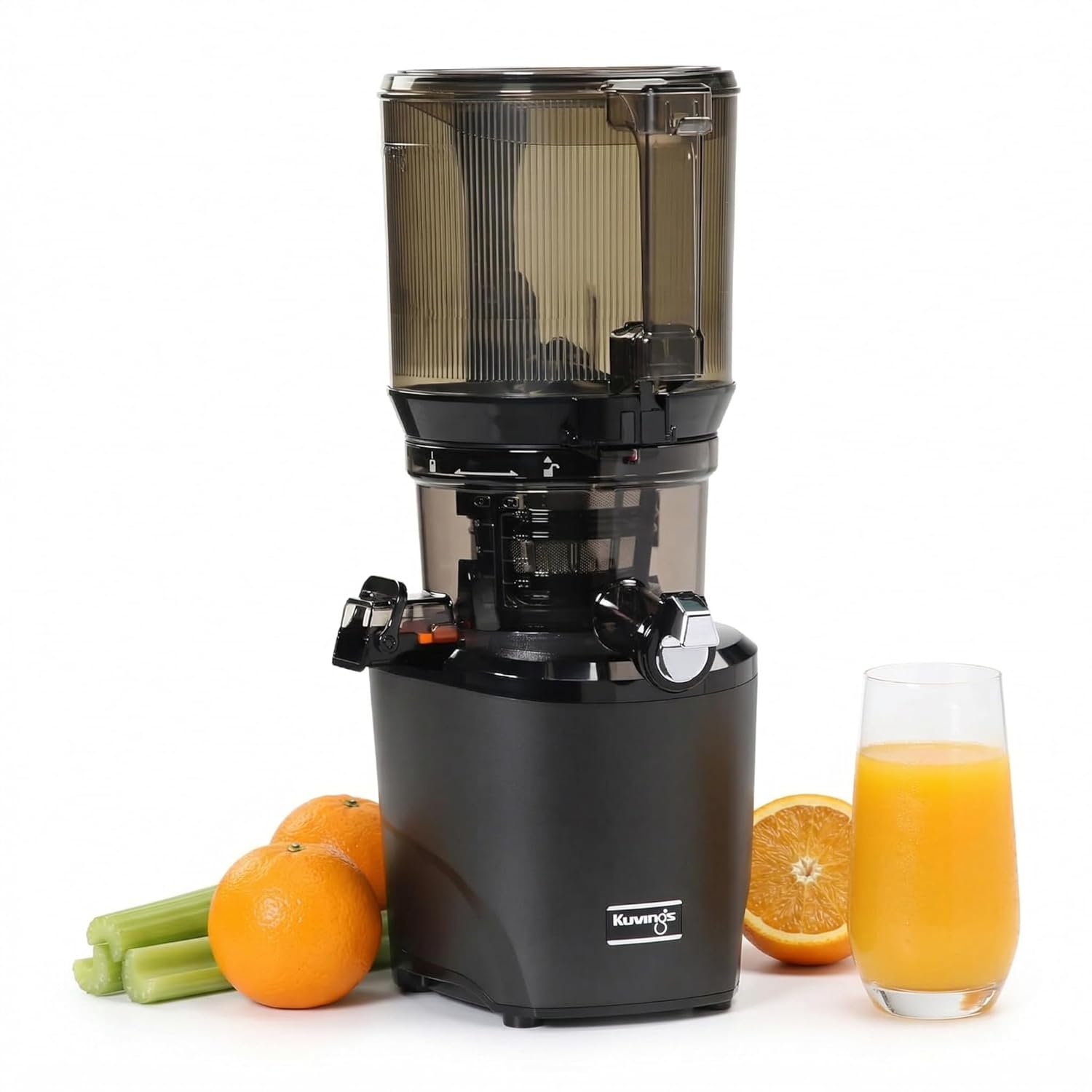 kuvings AUTO10 (Black Cold Press Juicer, New Launch, Ultimate Hands-Free Whole Slow Juicer, Just Load Ingredients  Extract Juice at Press of a Button, Auto Cutting, 12 Years Warranty