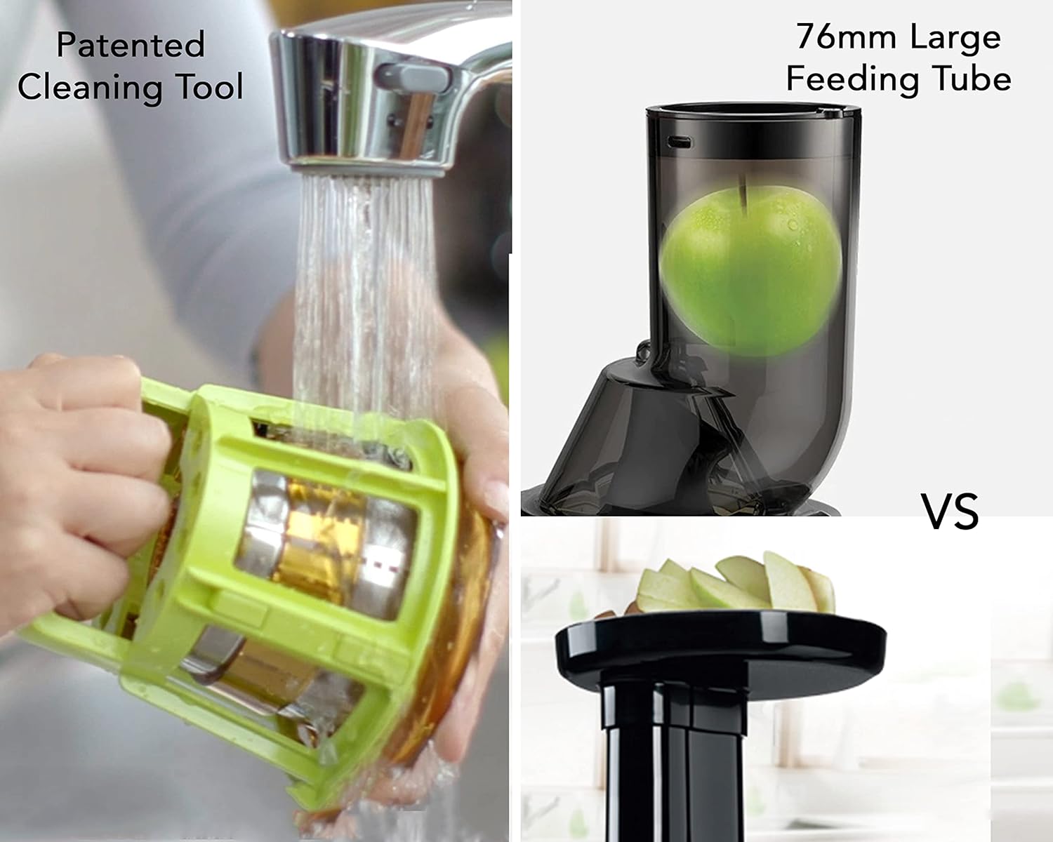 Kuvings B1700 (with strainer)(Dark Silver/ )Cold Press Juicer for Home with Attachments, All-in-1 Juicer for Fruits, Vegetables &amp; Nut Milk, Smoothie &amp; Sorbet, Patented JMCS Technology 10% More Juice, 12 Yrs Warranty