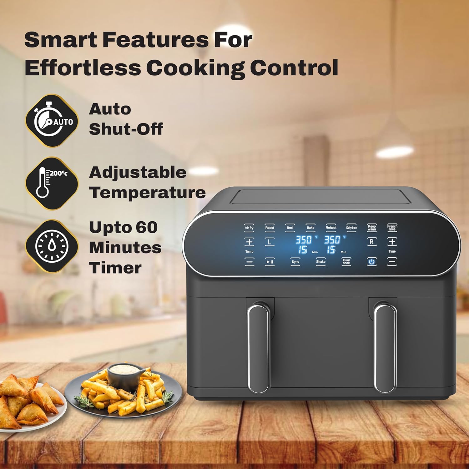 Havells Air Fryer Prolife Delicia 1700 Watt |85% Less Oil | 10.5L Pan