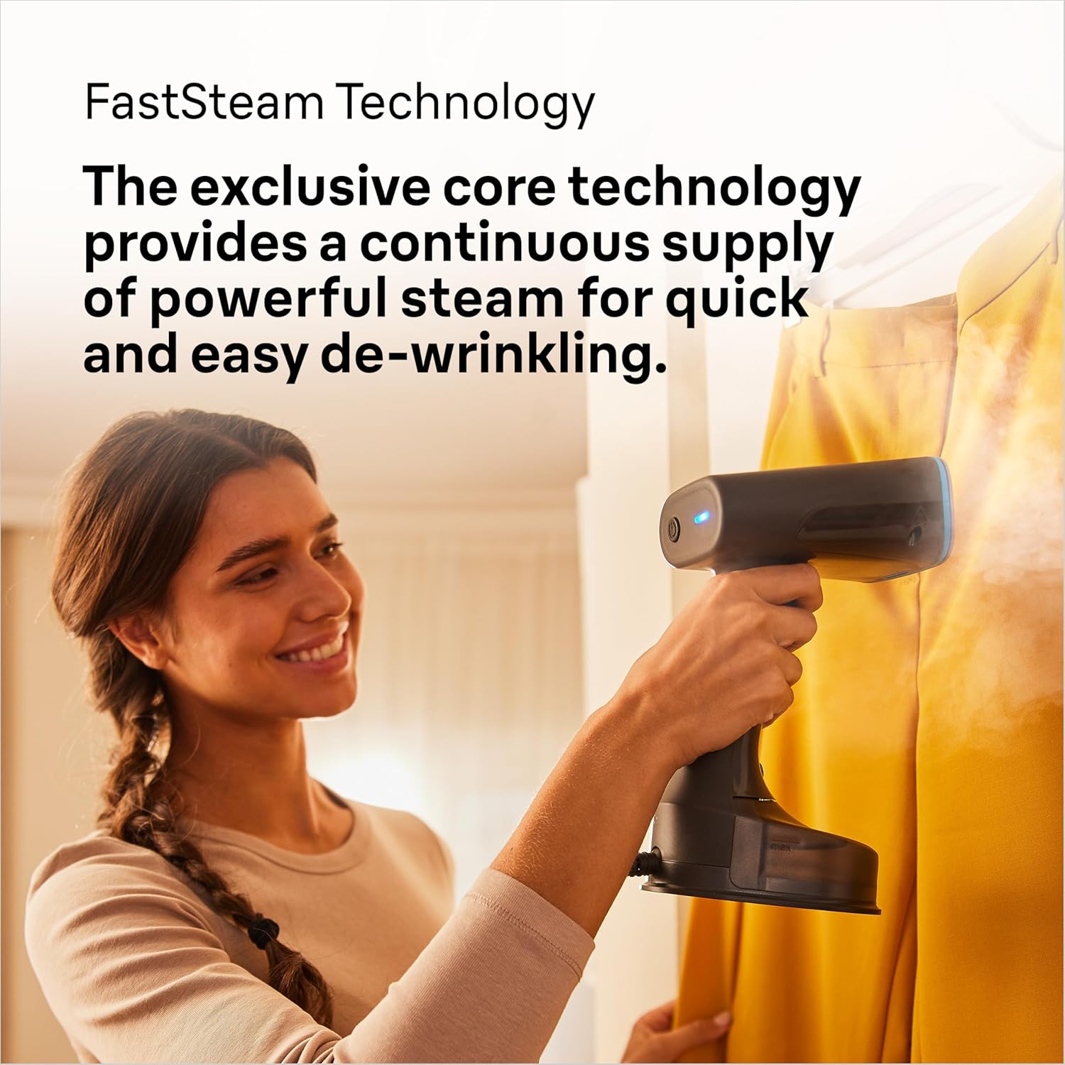 Braun QuickStyle 5 , Handheld Garment Steamer, Horizontal & Vertical Steaming, Powerful 1200 Watts Fast Steam Technology, De-Winkles Garments, No Iron Board Needed, Lightweight Garmet Steamer