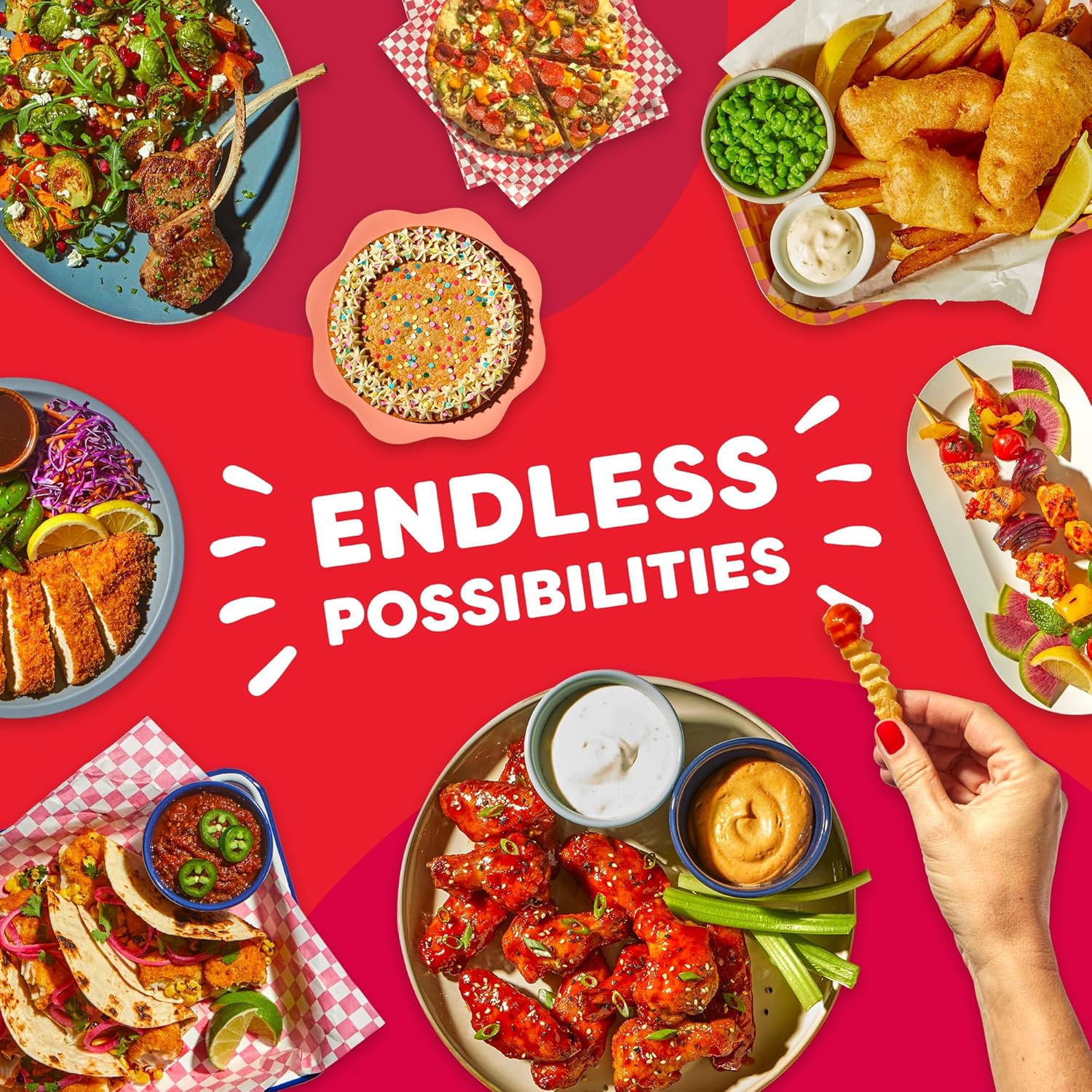 Instant Vortex Plus 6L Air Fryer, 6-in-1 with 360° EvenCrisp Technology, Touch Control Panel, Uses 95% Less Oil, Air Fry, Roast, Grill, Bake, Reheat & Dehydrate, 1500W, PFOA-Free & BPA-Free, 230V