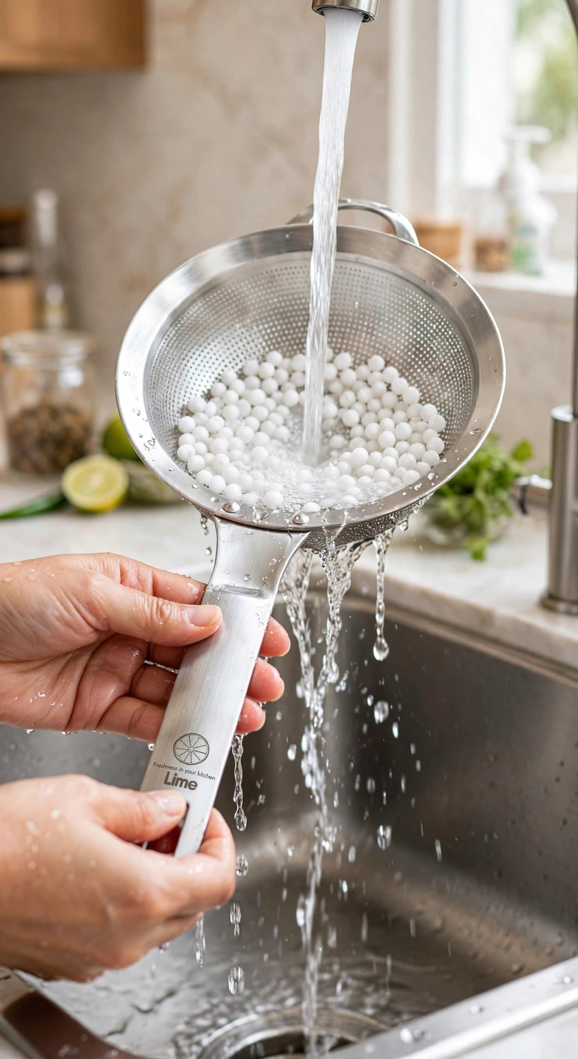 LIME Multi-Use Stainless Steel Perforated Strainer (3 Sizes)