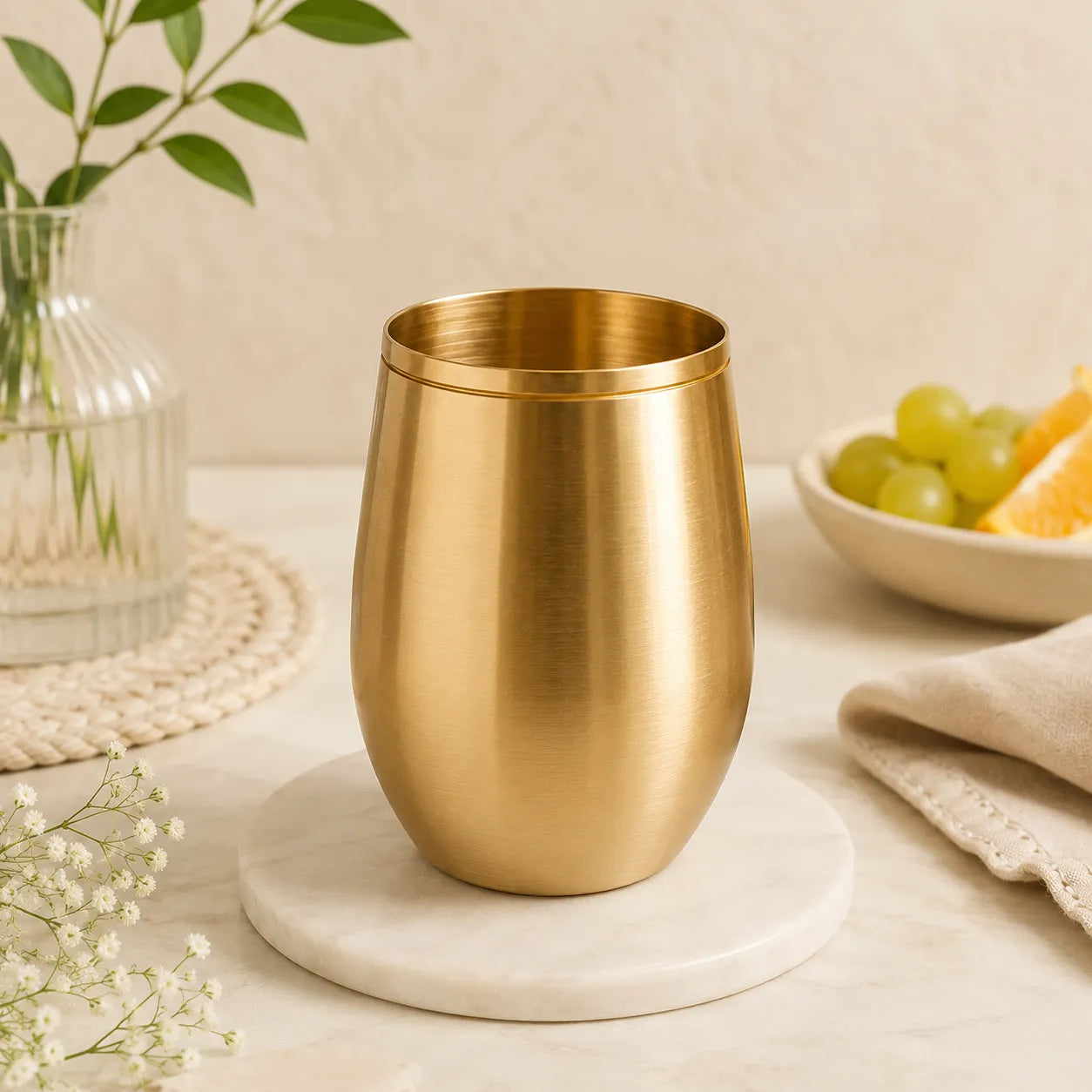 Lime (kansa) Bronze Glass - Damru (275 ml)