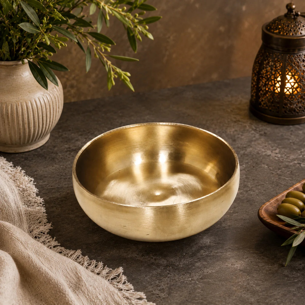 Lime (kansa)Bronze Halva Plate - Curve (HPLC0425)