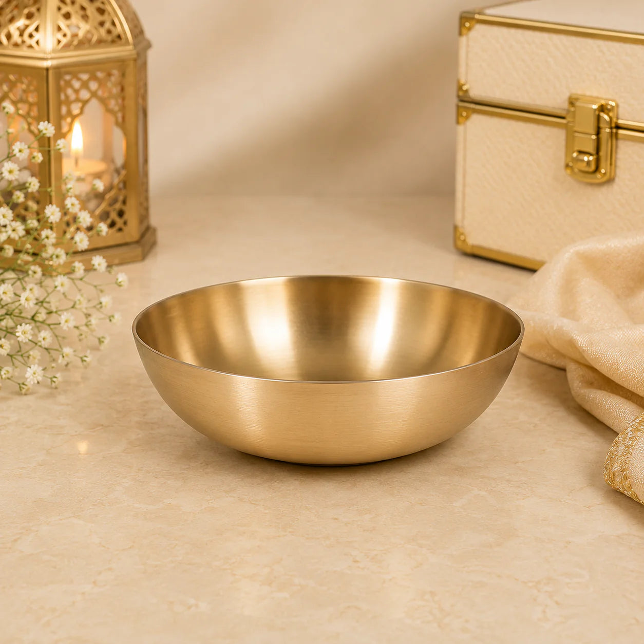 LIME (Kansa)Bronze Soup Bowl curve 420 ml  (BWLSCU0525)