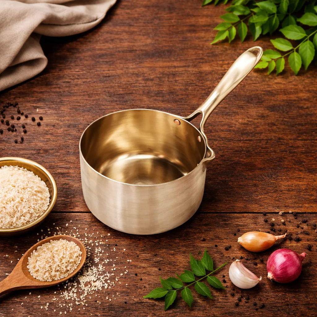 LIME  Bronze (Kansa)Tea Pan /sauce pan/milk pan