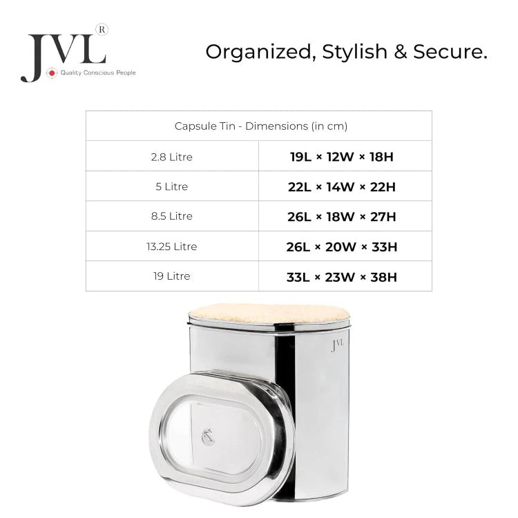 jvl capsule storage tin (canister)
