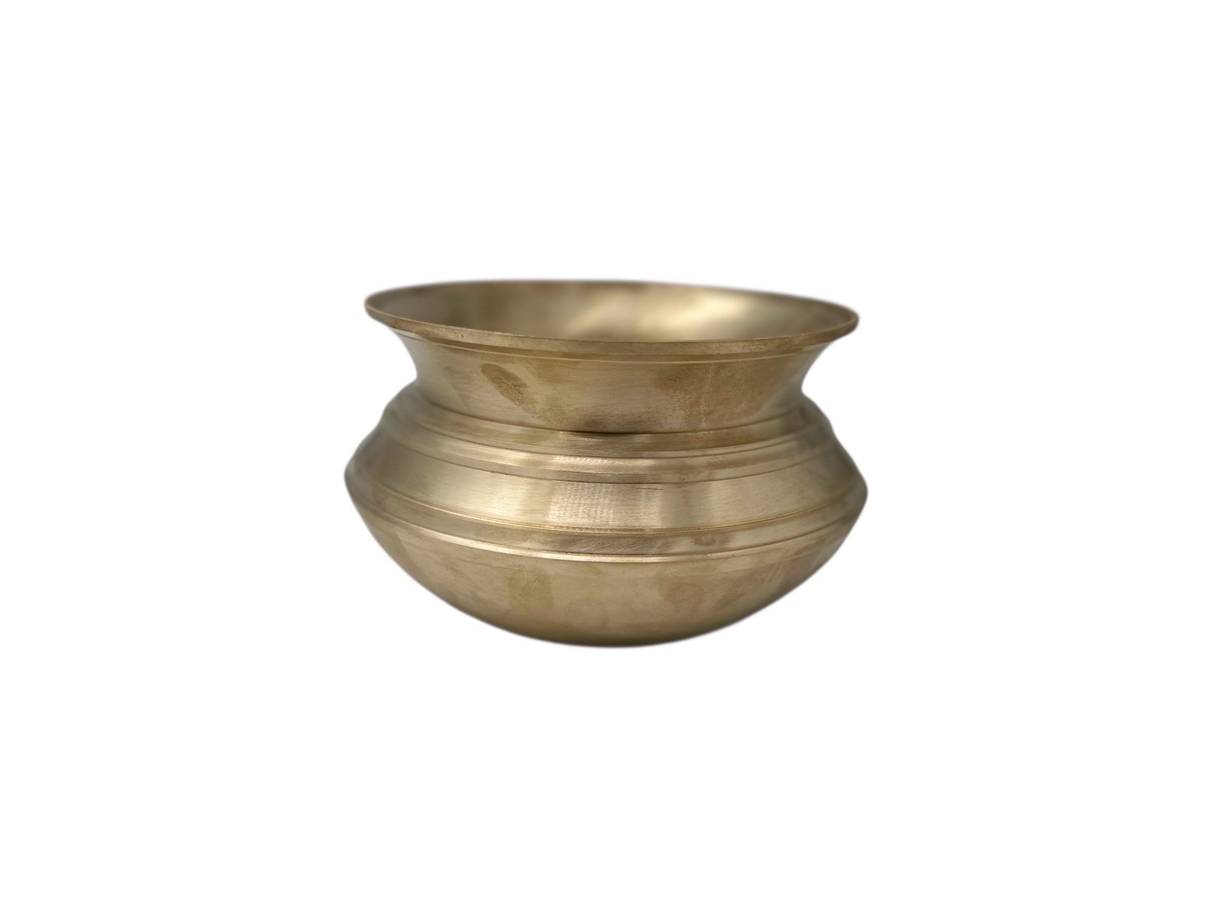 Lime Handcrafted Bronze/kansa Pot - Traditional handi/ Oodu Kalam