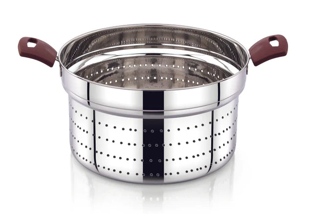 Stainless Steel All In One Multi Cooker/16 Idly maker/Rice strainer/Pasta maker/steamer