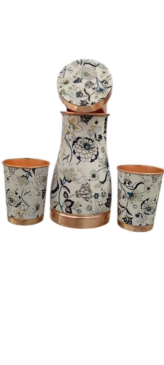 COPPER TRIO POT + GLASS GIFT SET