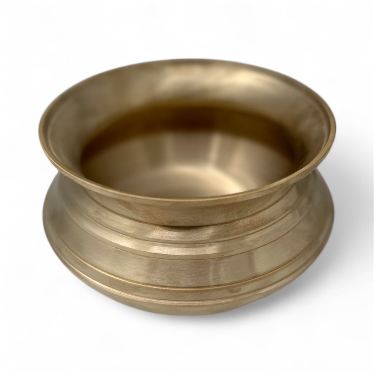 Lime Handcrafted Bronze/kansa Pot - Traditional handi/ Oodu Kalam