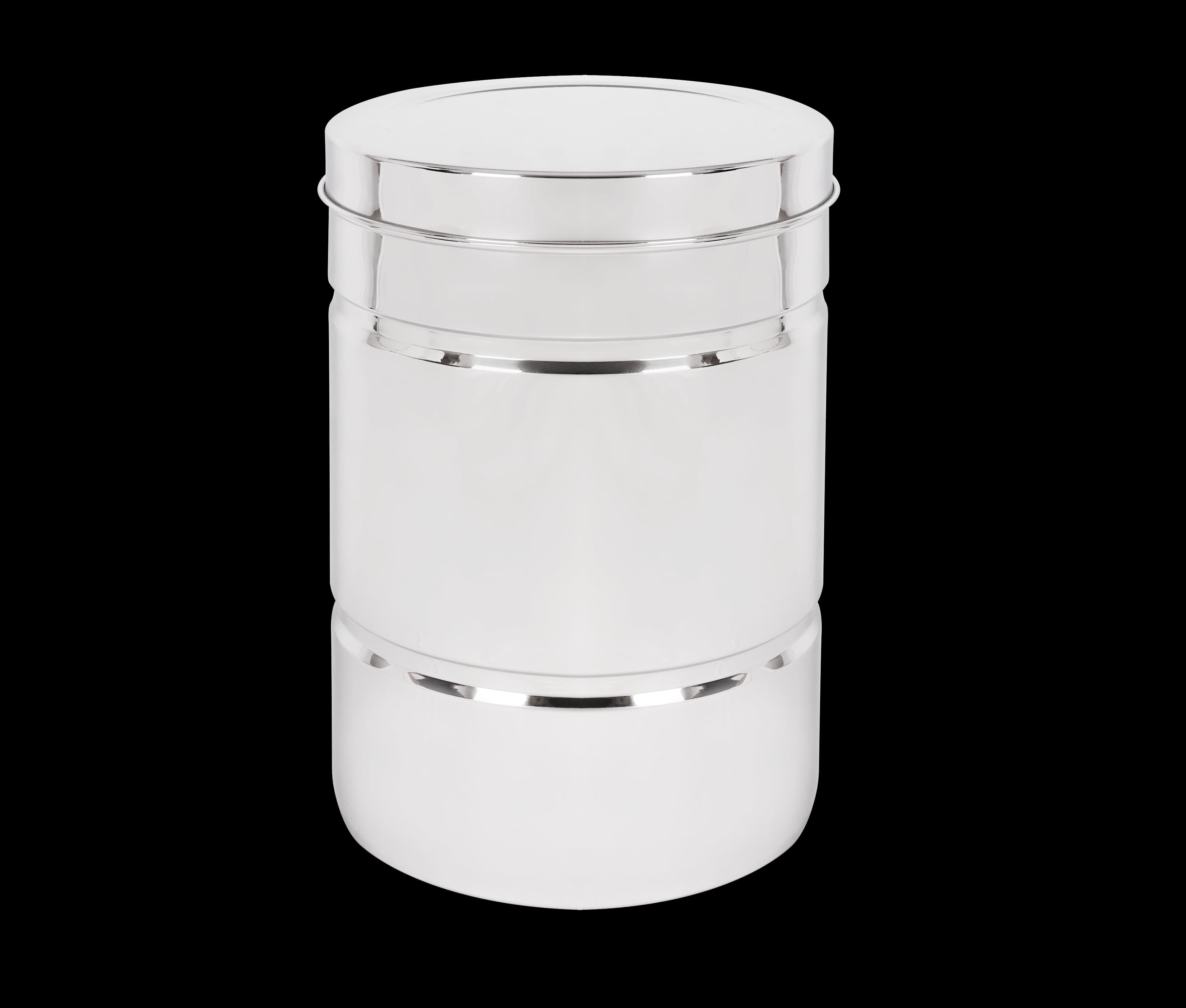 Stainless Steel GripperDabba Manual Lift Durable and Elegant Food Storage Container, Ideal for Storing Grains, Snacks, Perfect for Daily Use, Easy to Clean.