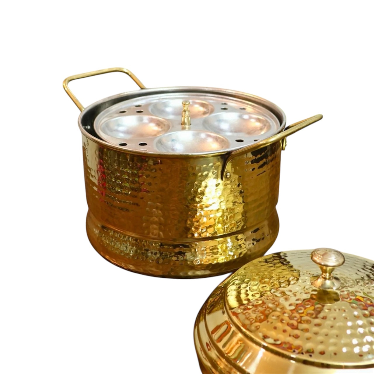 Brass Idly pot: Perfect Idly Maker,idly cooker, steamer with kalai Tin Coating