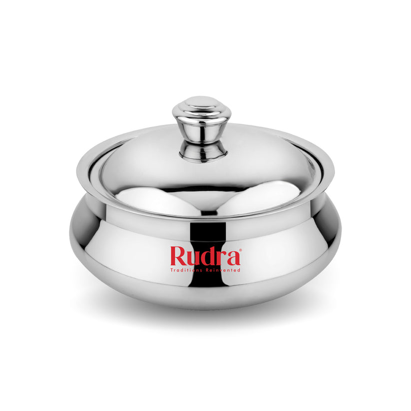 Rudra SS Double Walled Stainless Steel Casserole, Serve Casserole