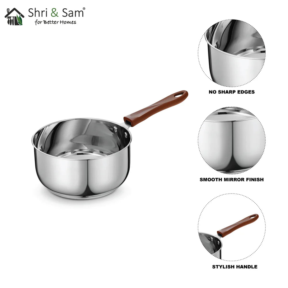 Stainless Steel Sauce Pan with Sandwich Bottom (induction friendly)