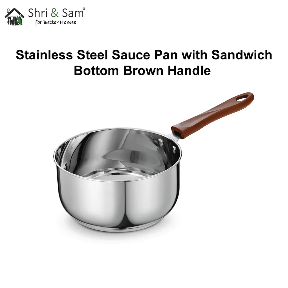 Stainless Steel Sauce Pan with Sandwich Bottom (induction friendly)