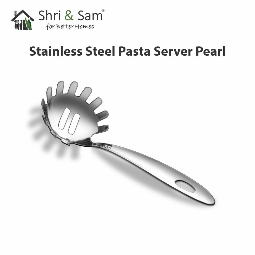 Pasta Server Collection Stainless Steel Pasta Server Pearl