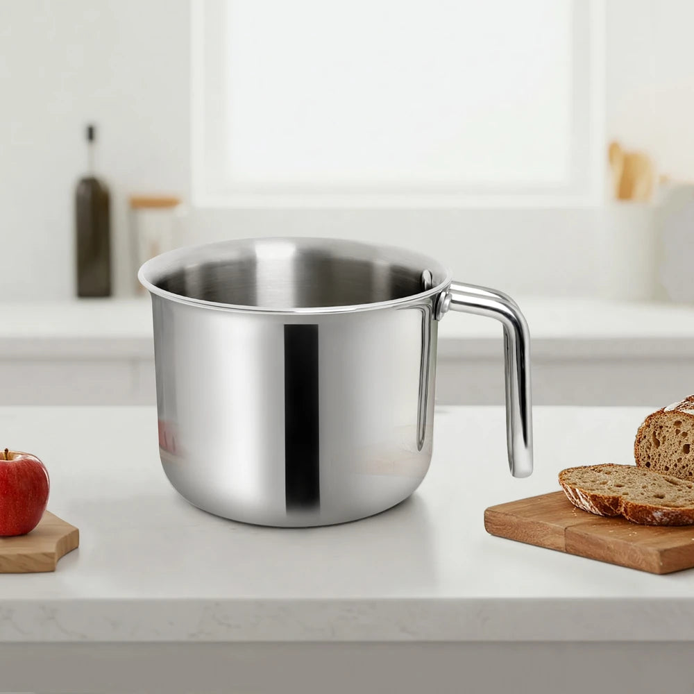 Lime Triply Stainless Steel Ragi Mudde Maker & Milk Warmer